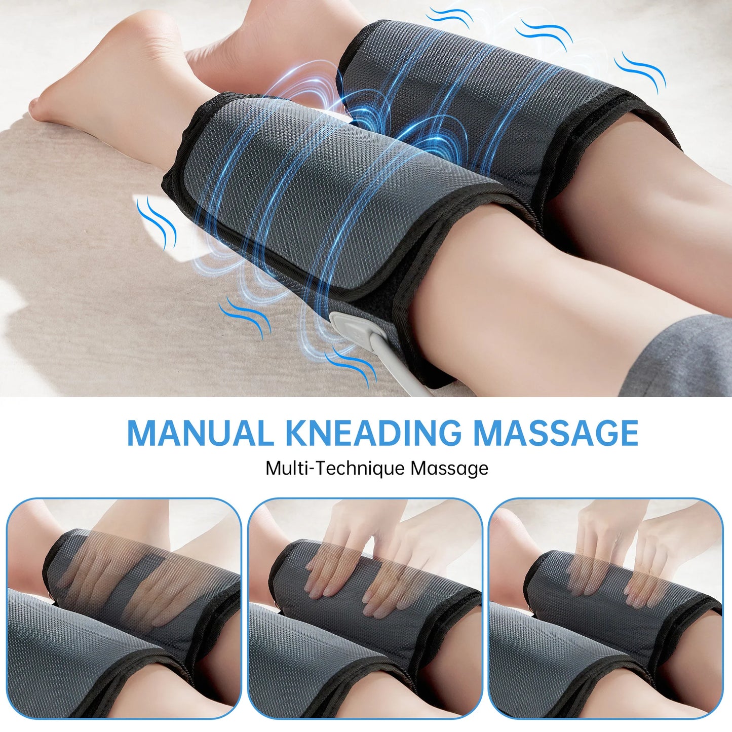 Smart Portable Leg Massager - 3 Levels of Pressure and Heat Therapy
