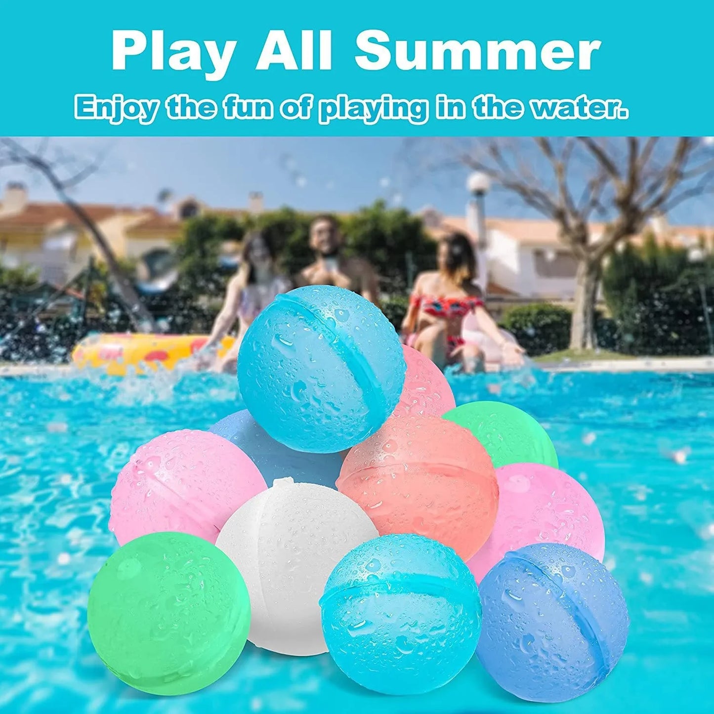 Reusable Water Balloon Magnetic Self Sealing Rapid Fill Water Balloons Outdoor Summer Toys for Kids Adults Water Ball Fight Game