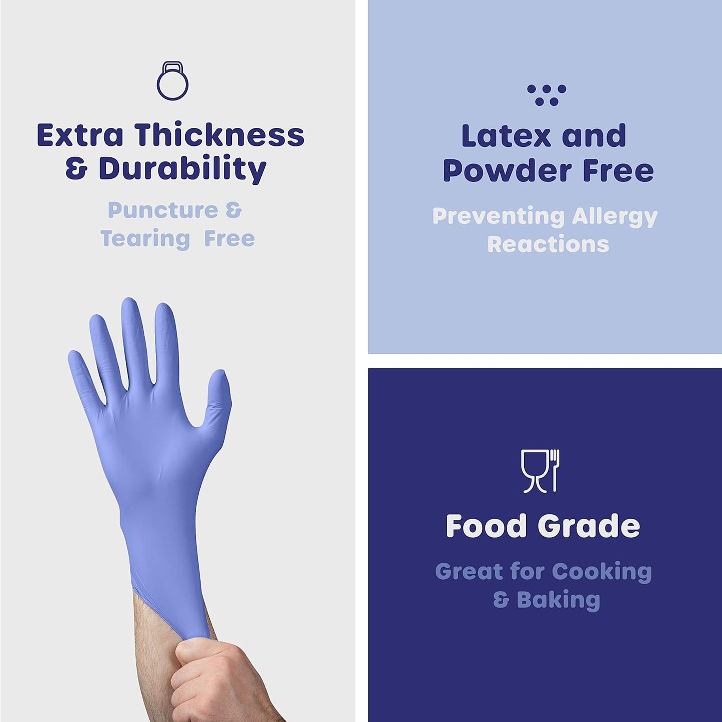 Nitrile Disposable Gloves - 4 Mil. | Latex & Rubber Free | Non-Sterile Powder Free