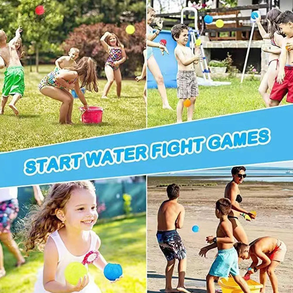 Reusable Water Balloon Magnetic Self Sealing Rapid Fill Water Balloons Outdoor Summer Toys for Kids Adults Water Ball Fight Game