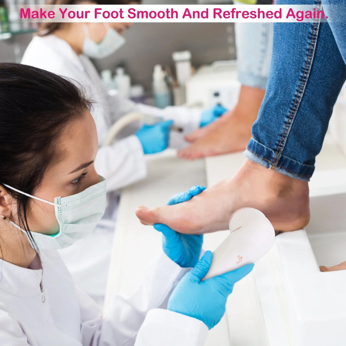 Electric Foot File with Vacuum Rechargeable Foot File Dead Skin Pedicure Machine