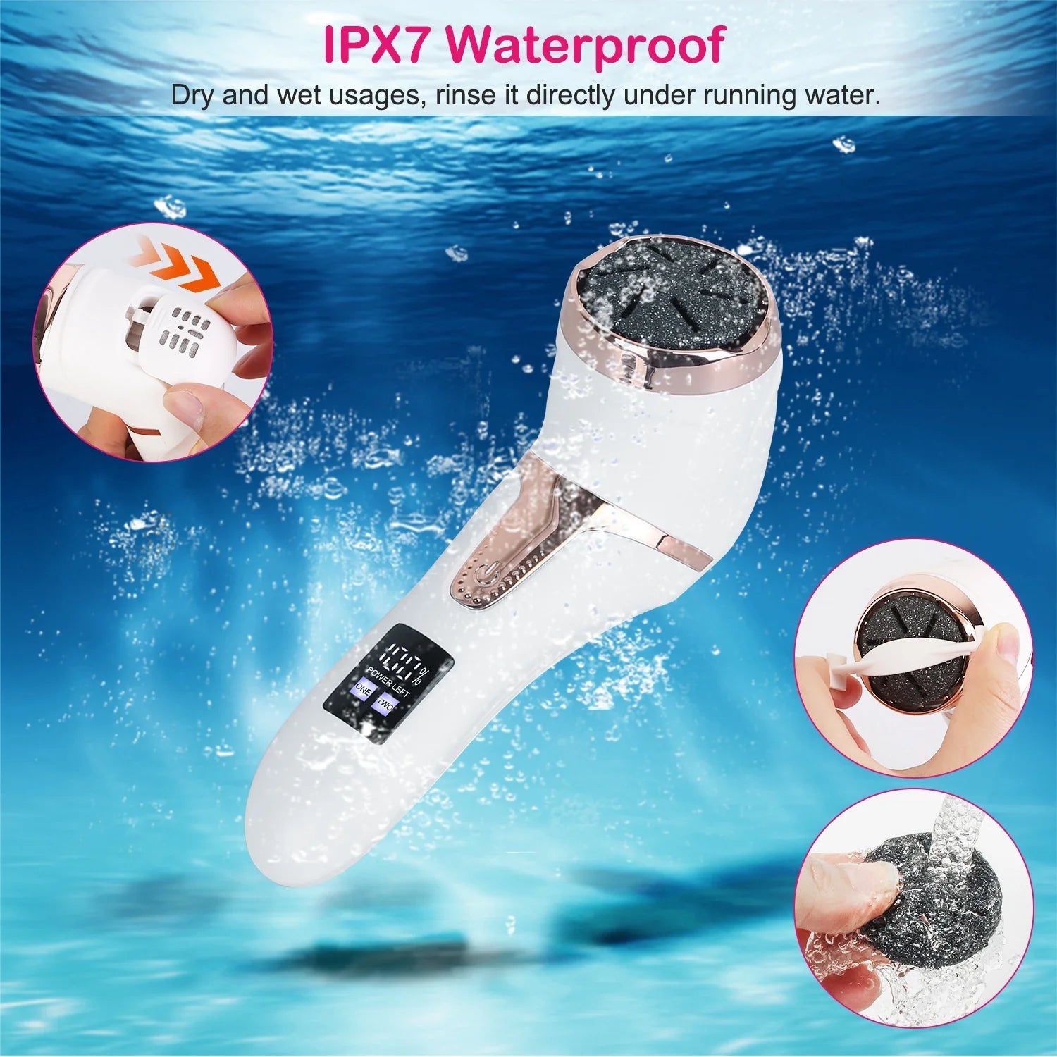 Electric Foot File with Vacuum Rechargeable Foot File Dead Skin Pedicure Machine