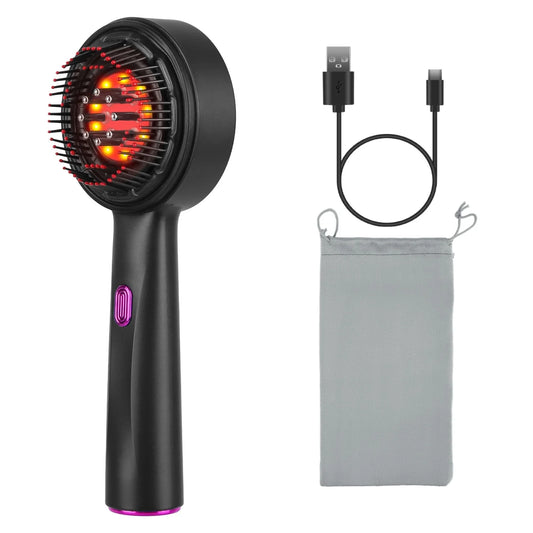 3 in 1 Red Light Scalp Massage Brush Wireless Hair Oil Applicator Massage Comb with 3 Modes Rechargeable Ipx7 Waterproof