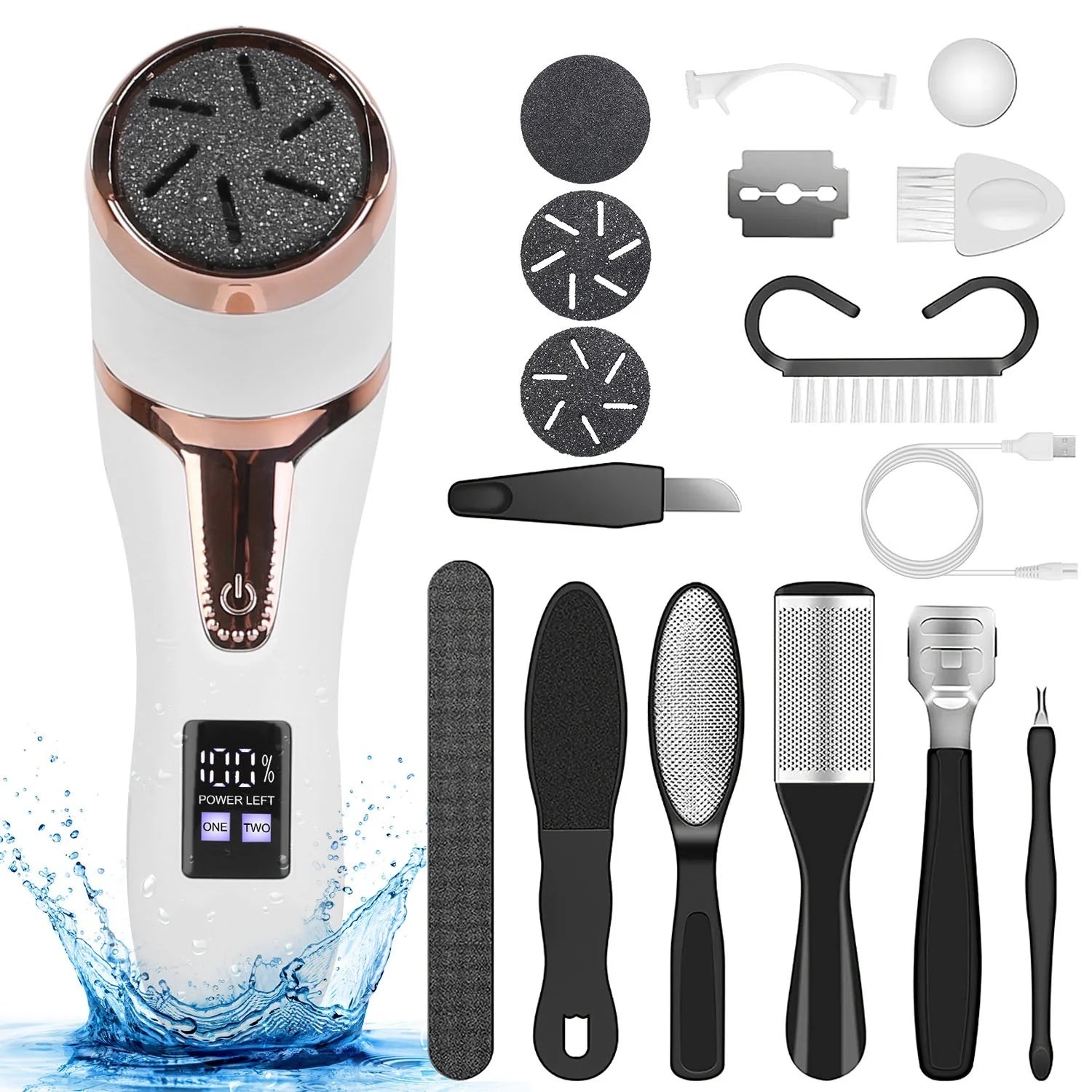 Electric Foot File with Vacuum Rechargeable Foot File Dead Skin Pedicure Machine