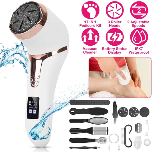 Electric Foot File with Vacuum Rechargeable Foot File Dead Skin Pedicure Machine