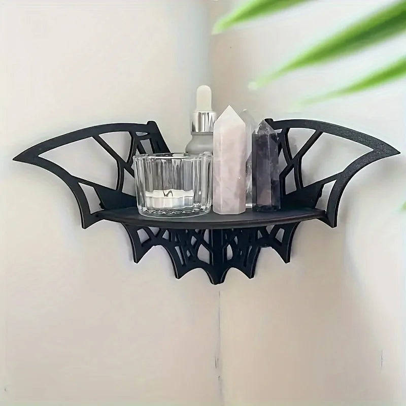 1Pcs Floating Animal Display Shelf, Wall Shelf, Corner Hollowing Creative Shape Storage Shelf, Home Decoration,Used in Halloween
