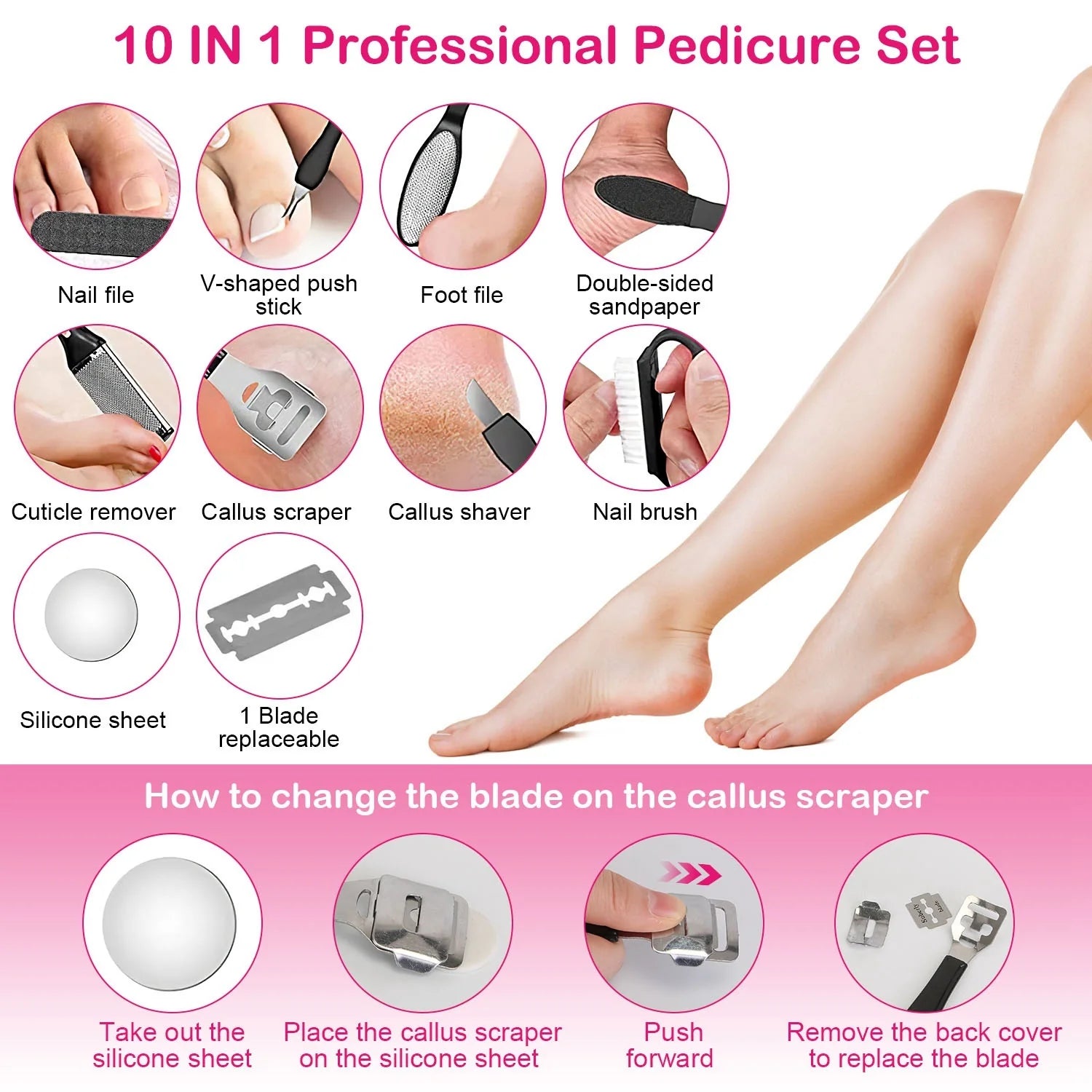 Electric Foot File with Vacuum Rechargeable Foot File Dead Skin Pedicure Machine