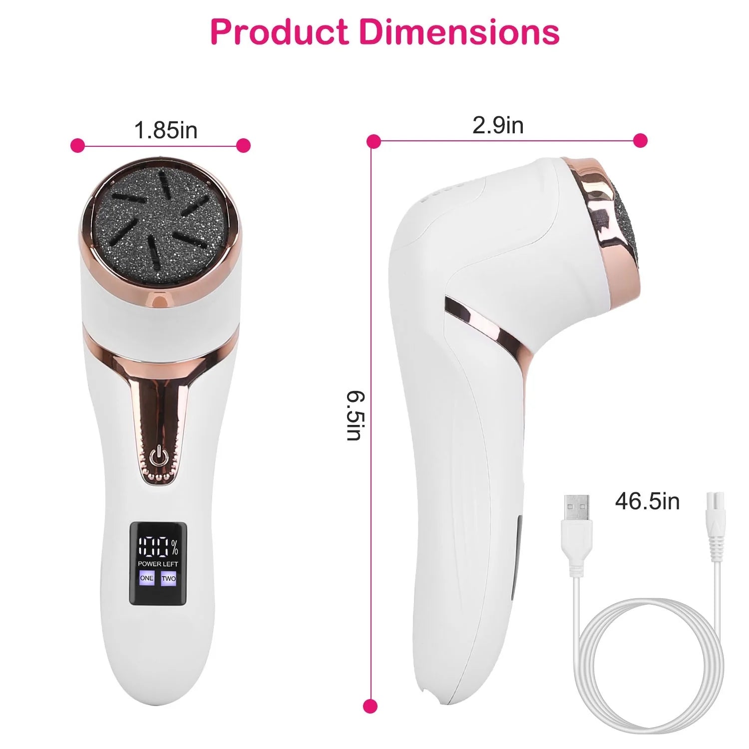 Electric Foot File with Vacuum Rechargeable Foot File Dead Skin Pedicure Machine